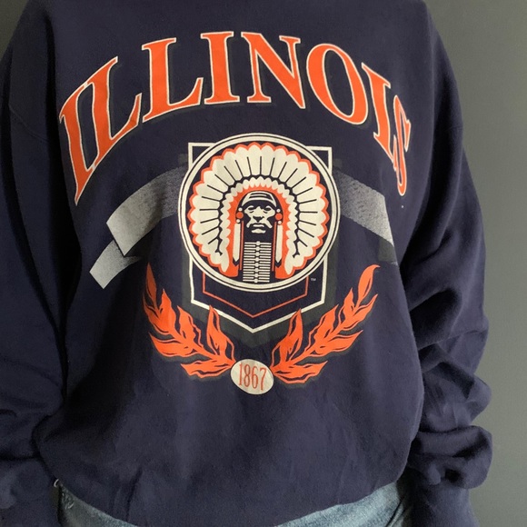 SOLD!! Vintage Illinois Sweatshirt - Picture 4 of 6